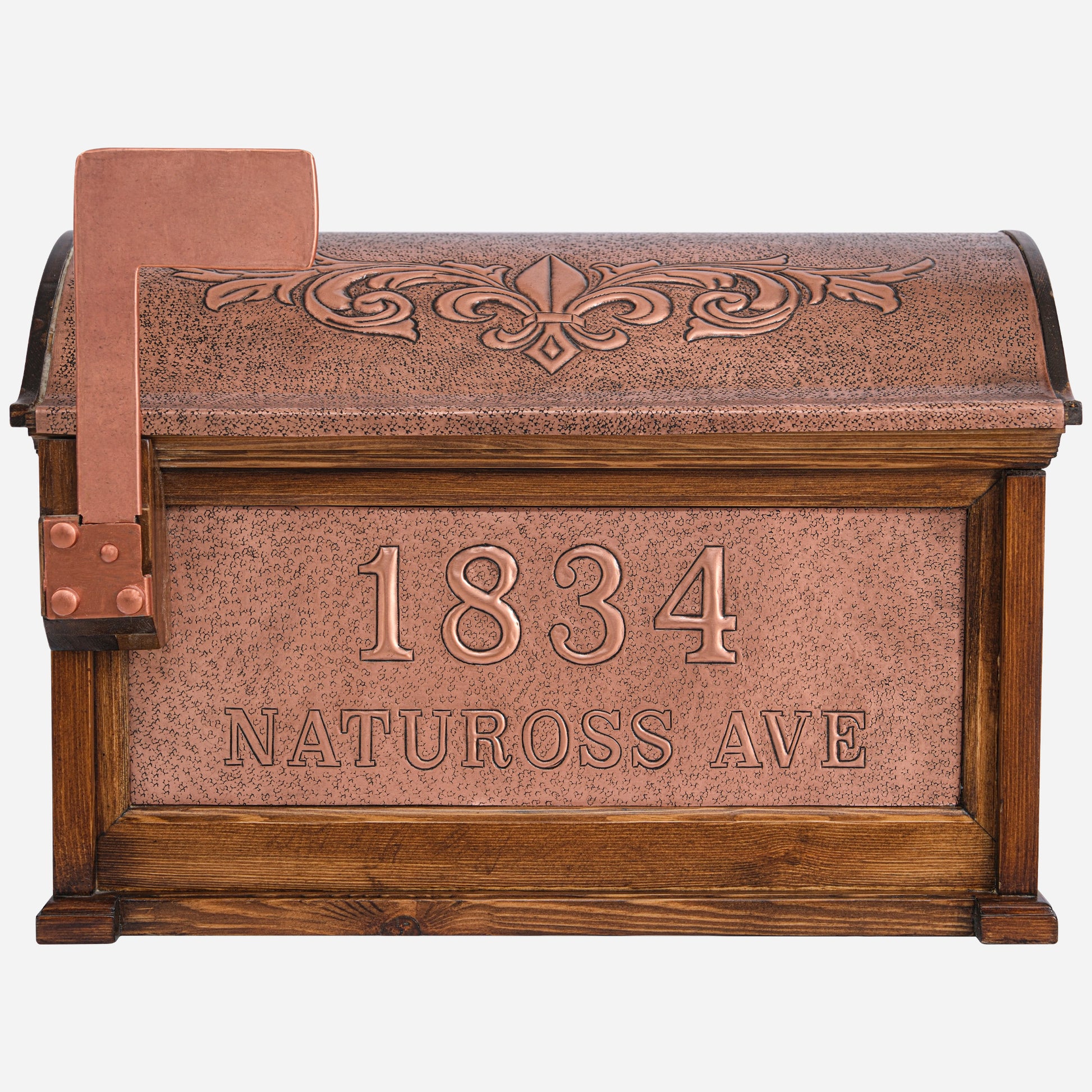 Post Mounted Copper Mailbox