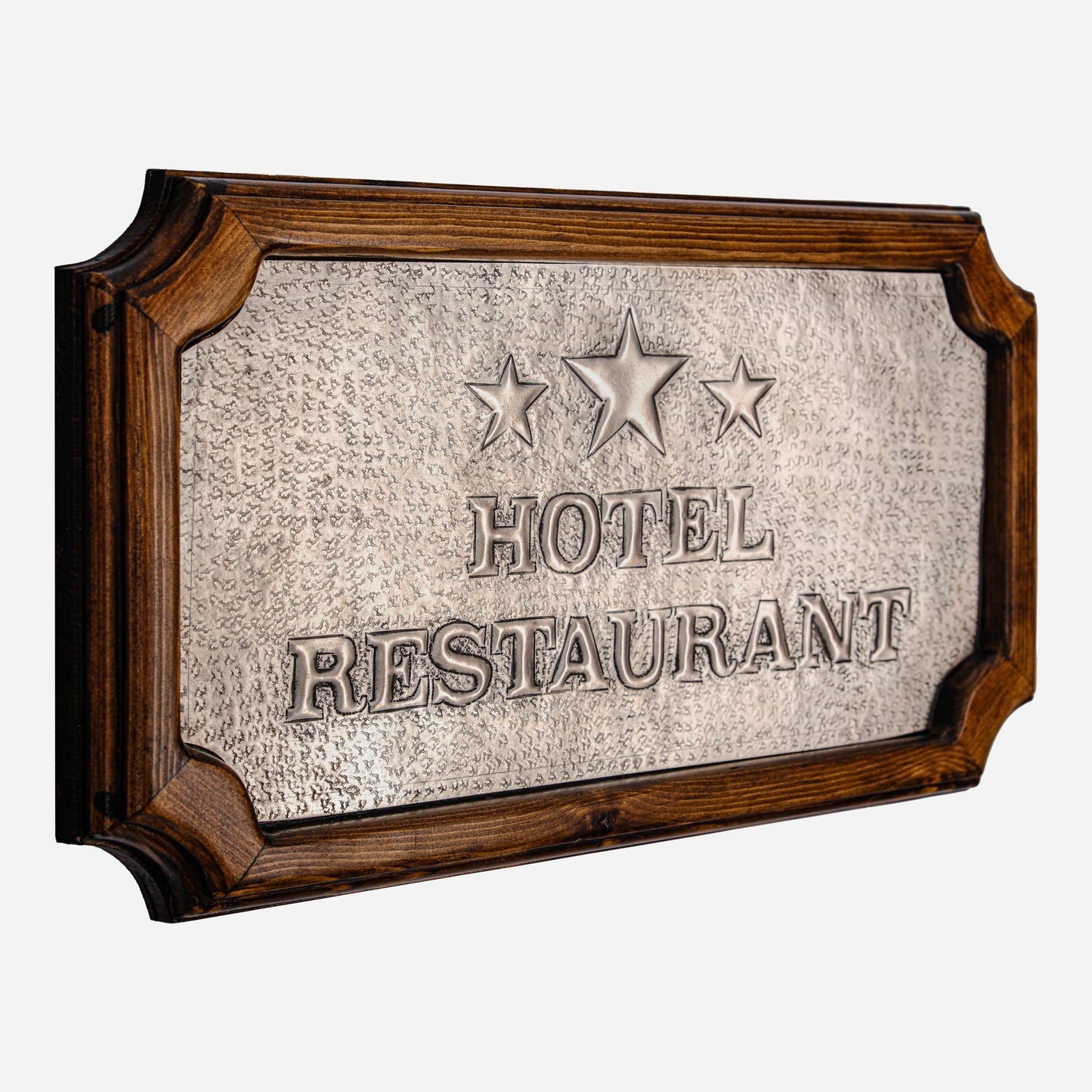 Copper Restaurant & Hotel Sign (Star, Personalized, Silver Color)