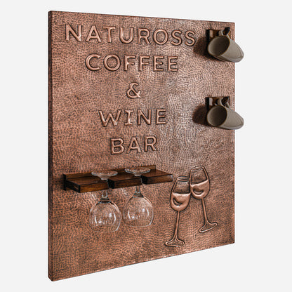 Copper Coffee Mug Holder and Wine Glass Rack (Personalized)