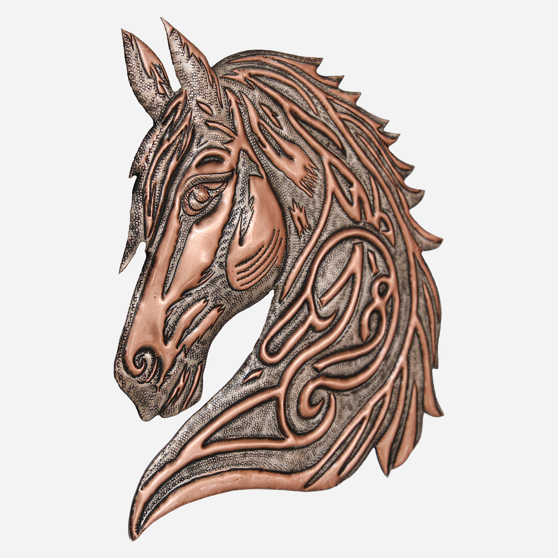 Copper Horse Head Wall Art (Silver&Copper Color)