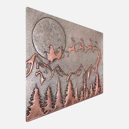 Santa Claus and Reindeer Scene Backsplash Tile