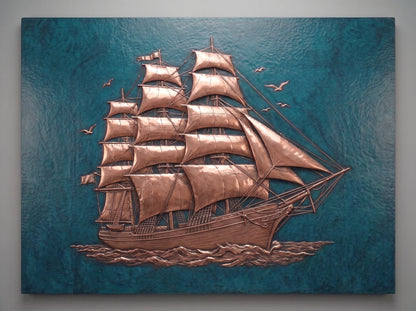 Clipper Ship Copper Kitchen Backsplash