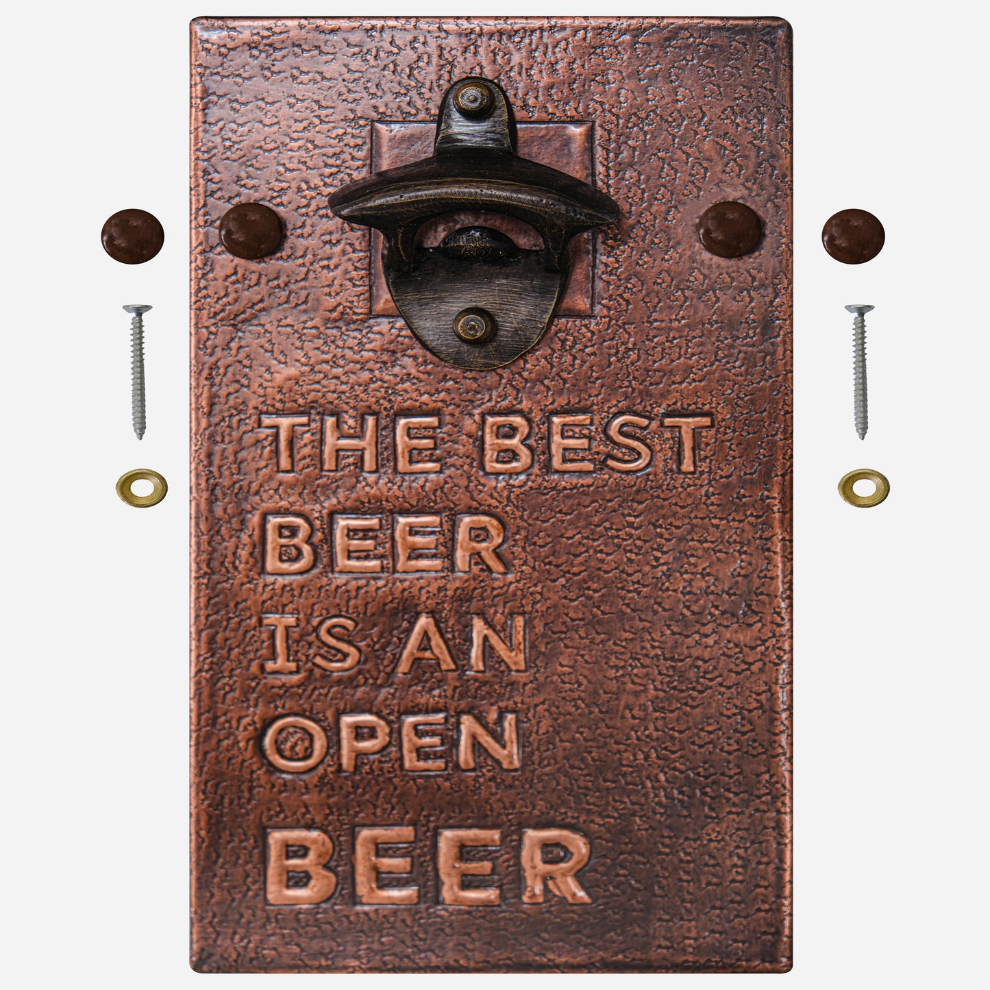 Copper Bottle Opener (Personalized, Brown Patina)