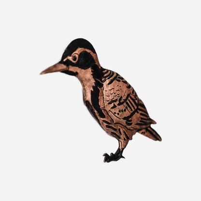 Large Copper Woodpecker Wall Art