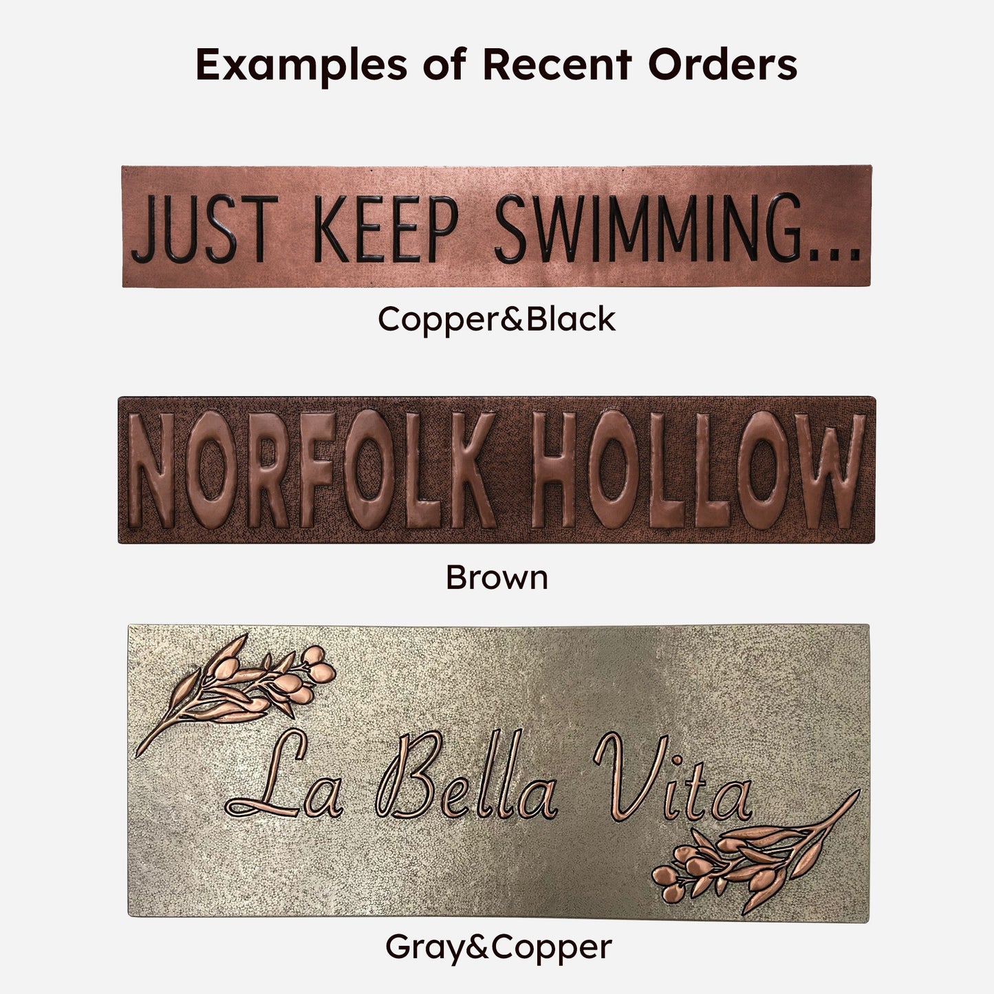 Custom Copper Wall Name Plate - Natuross