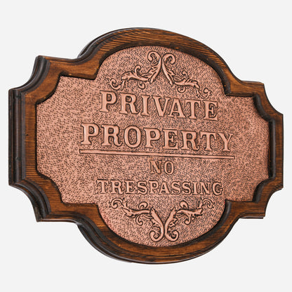 Copper Private Property Sign