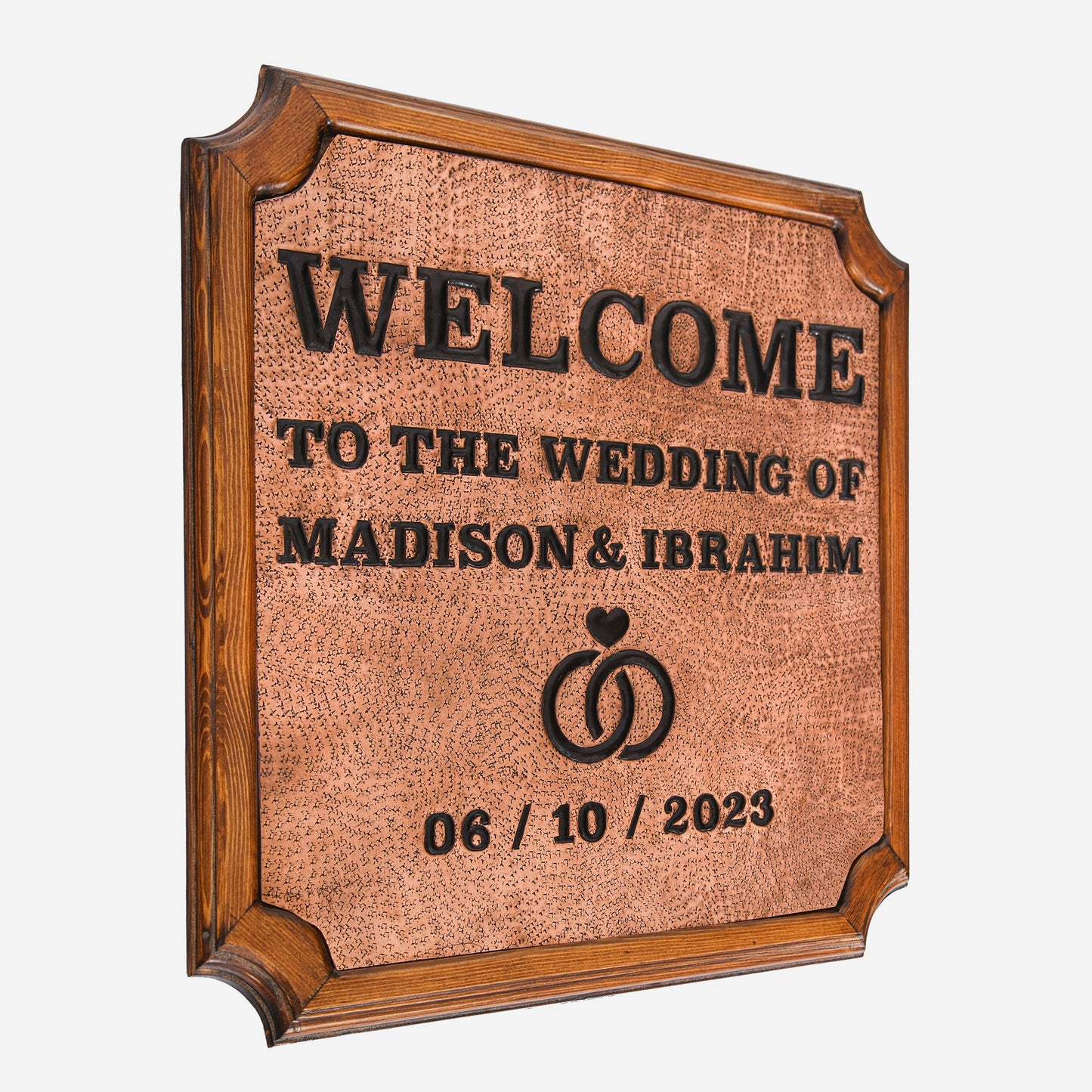 Copper Wedding Welcome Sign