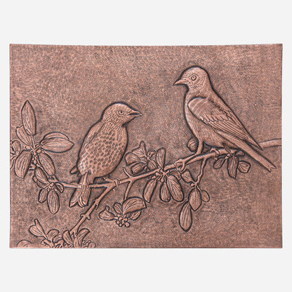 Birds on a Tree Branch Copper Kitchen Backsplash 11.8x15.7" - Natuross