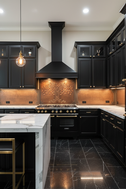 3-Panel Brown Patina — Exact Reference Finish