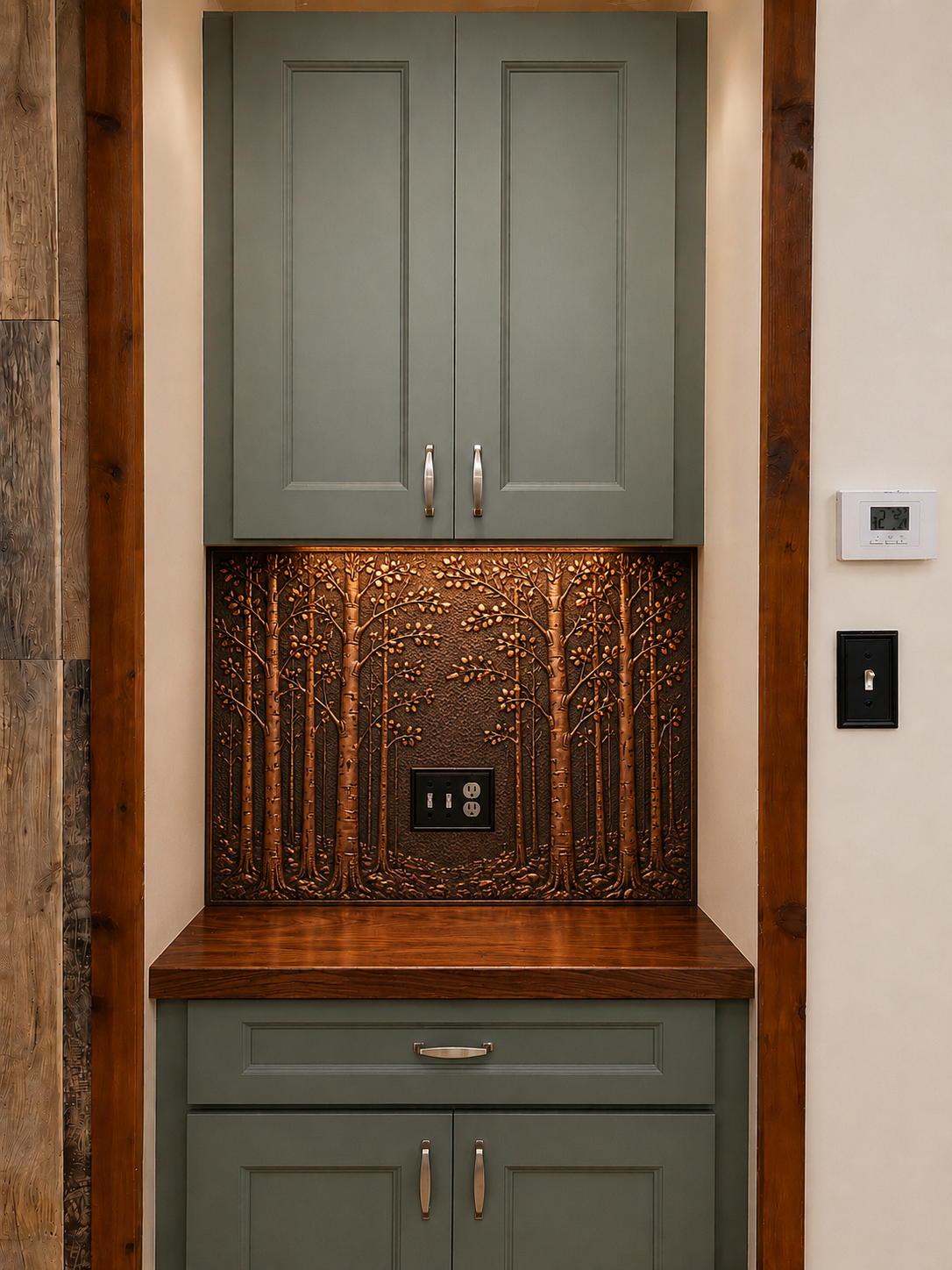 Copper Full Kitchen Backsplash Set