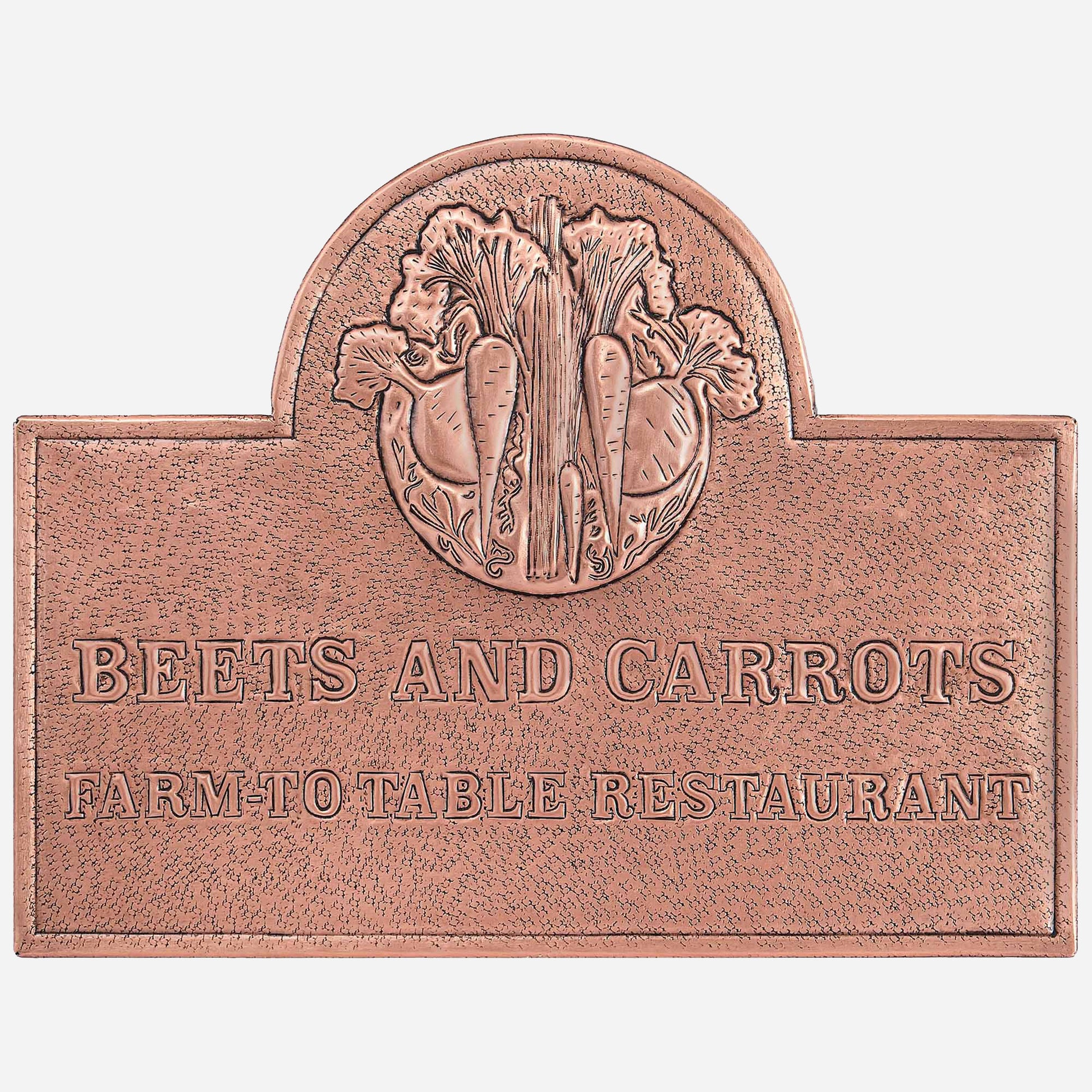 Copper Restaurant Signage (Beets and Carrots) - Natuross