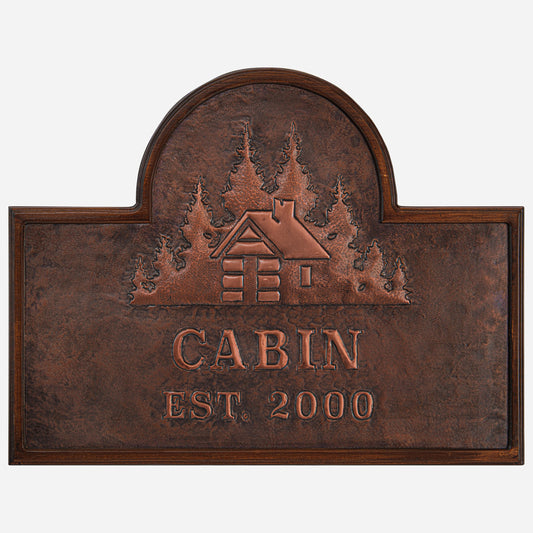 Custom Copper Cabin Sign