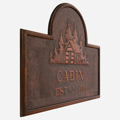 Custom Copper Cabin Sign