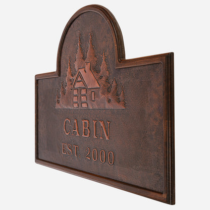 Custom Copper Cabin Sign