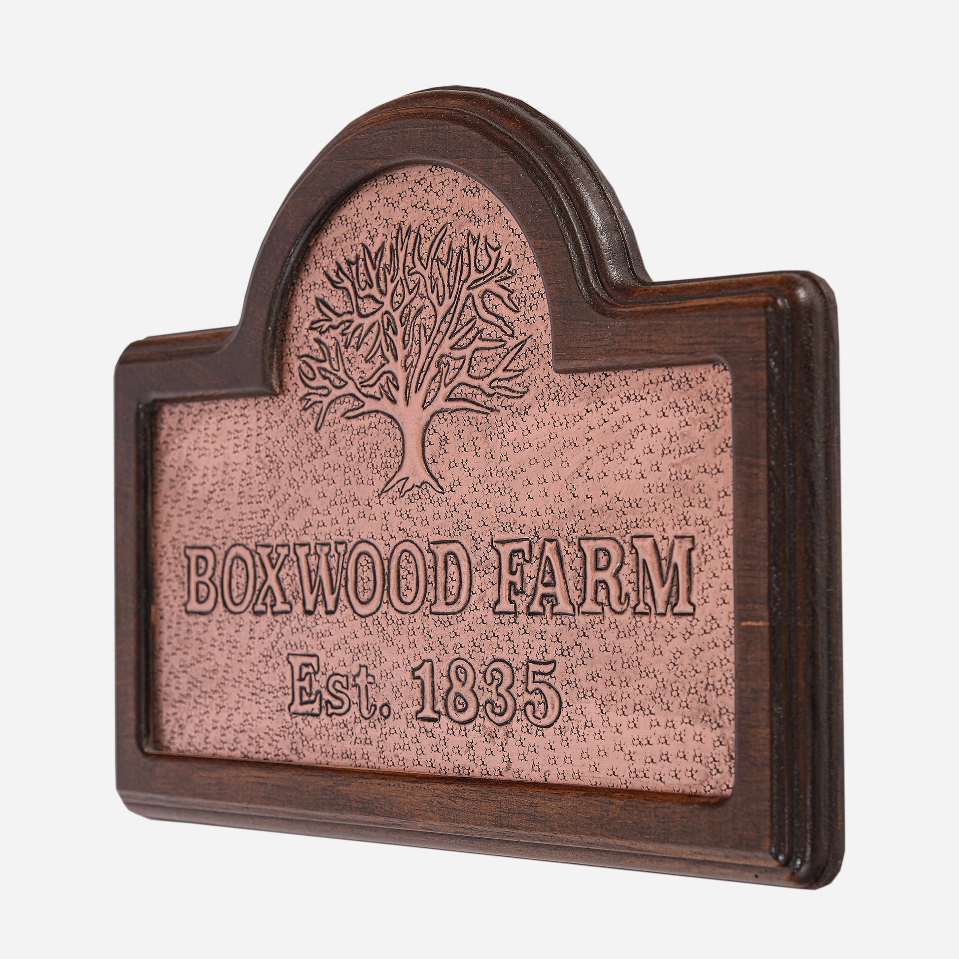 Copper and Wood Farm Sign (Tree) - Natuross