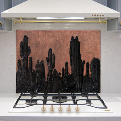 Cacti Copper & Black Kitchen Backsplash - Natuross