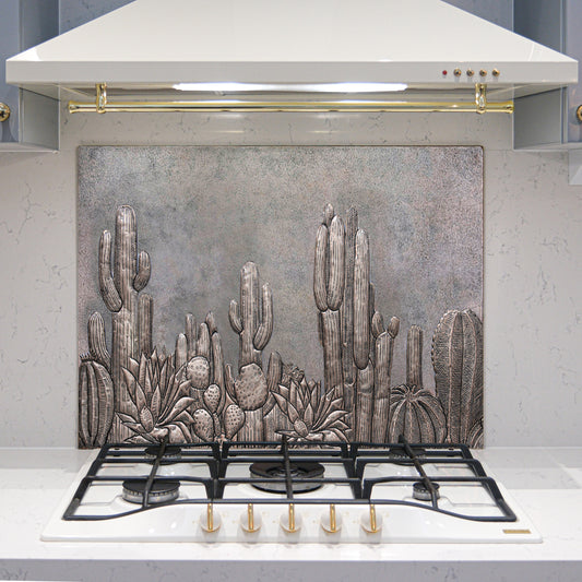 Cacti Gray Copper Kitchen Backsplash
