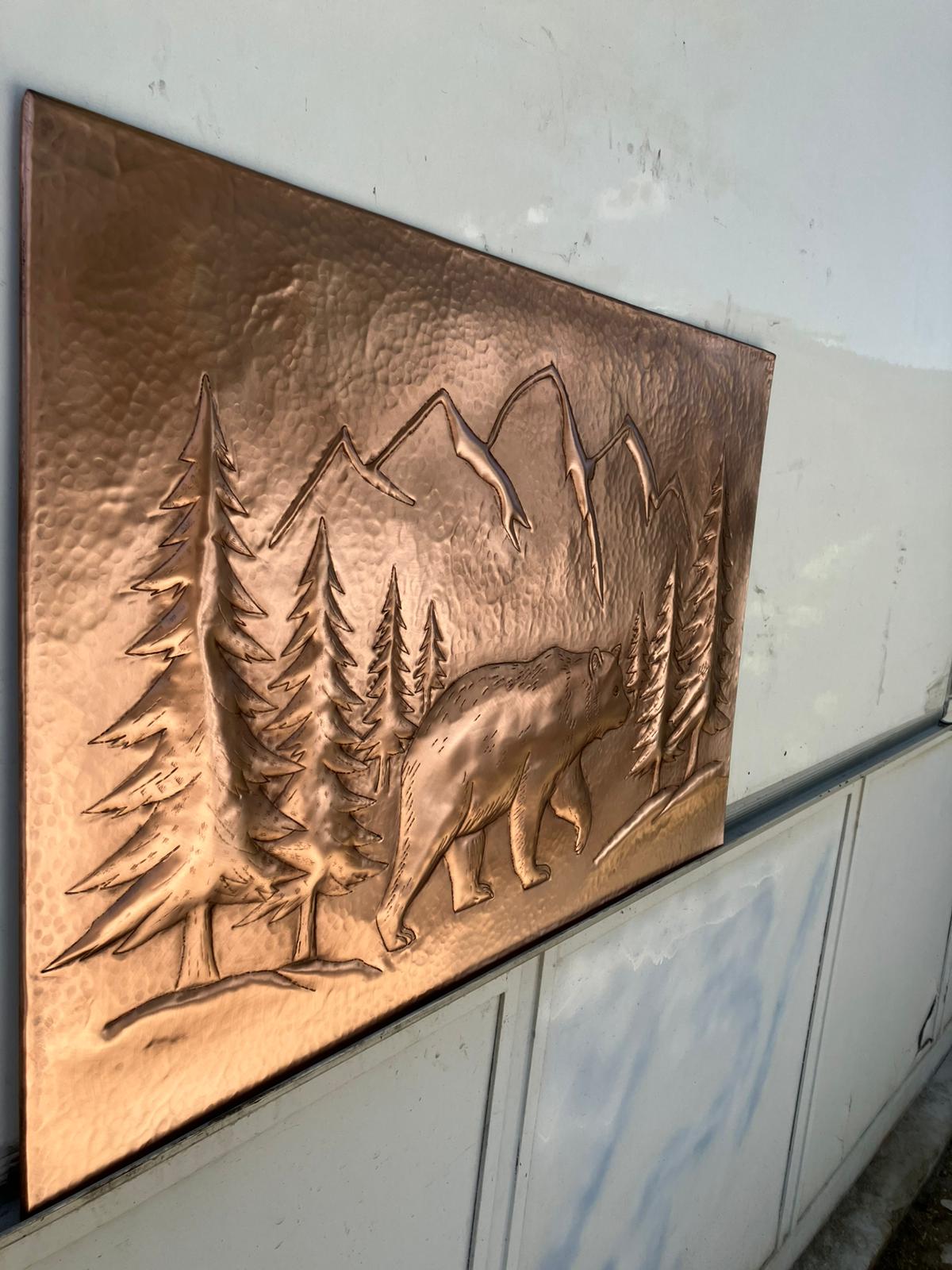 Brown Bear Copper Kitchen Backsplash