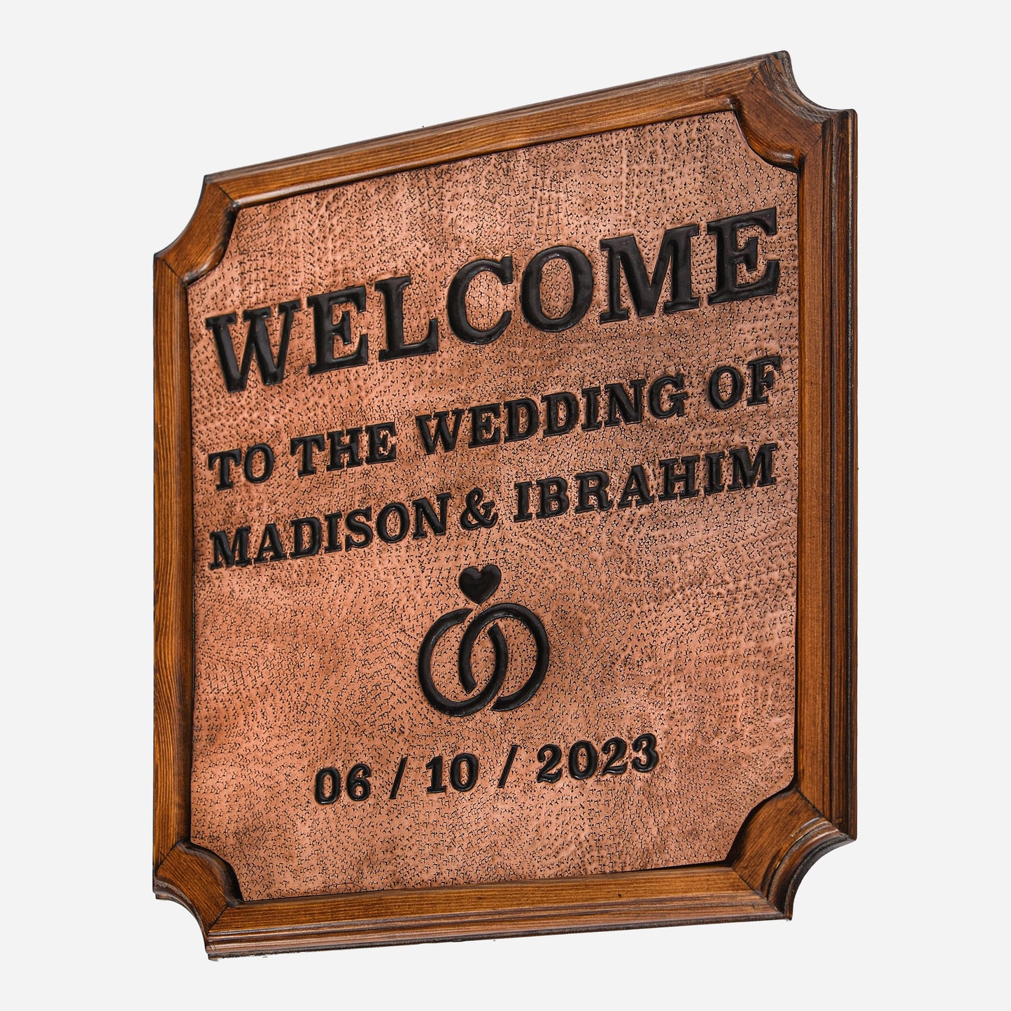 Copper Wedding Welcome Sign