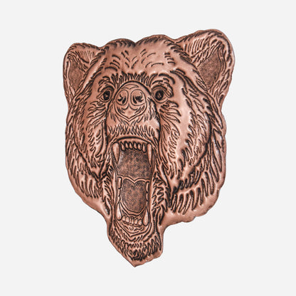 Large Bear Head Copper Wall Art