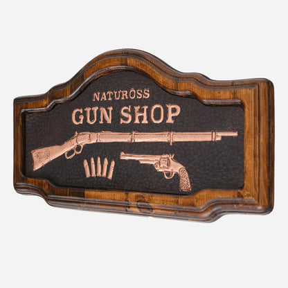 Copper Gun Shop Sign