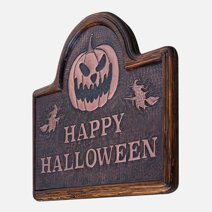 Copper "Happy Halloween" Sign