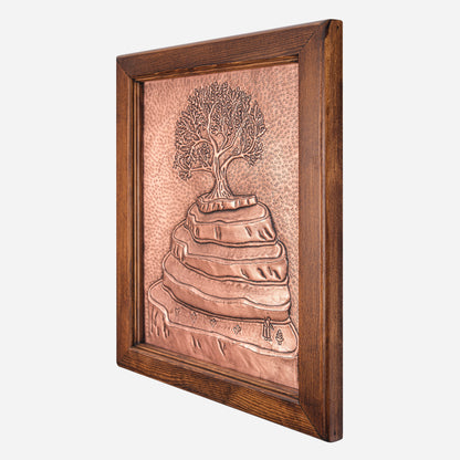 Framed Copper Artwork (Parable of the Mustard Seed)