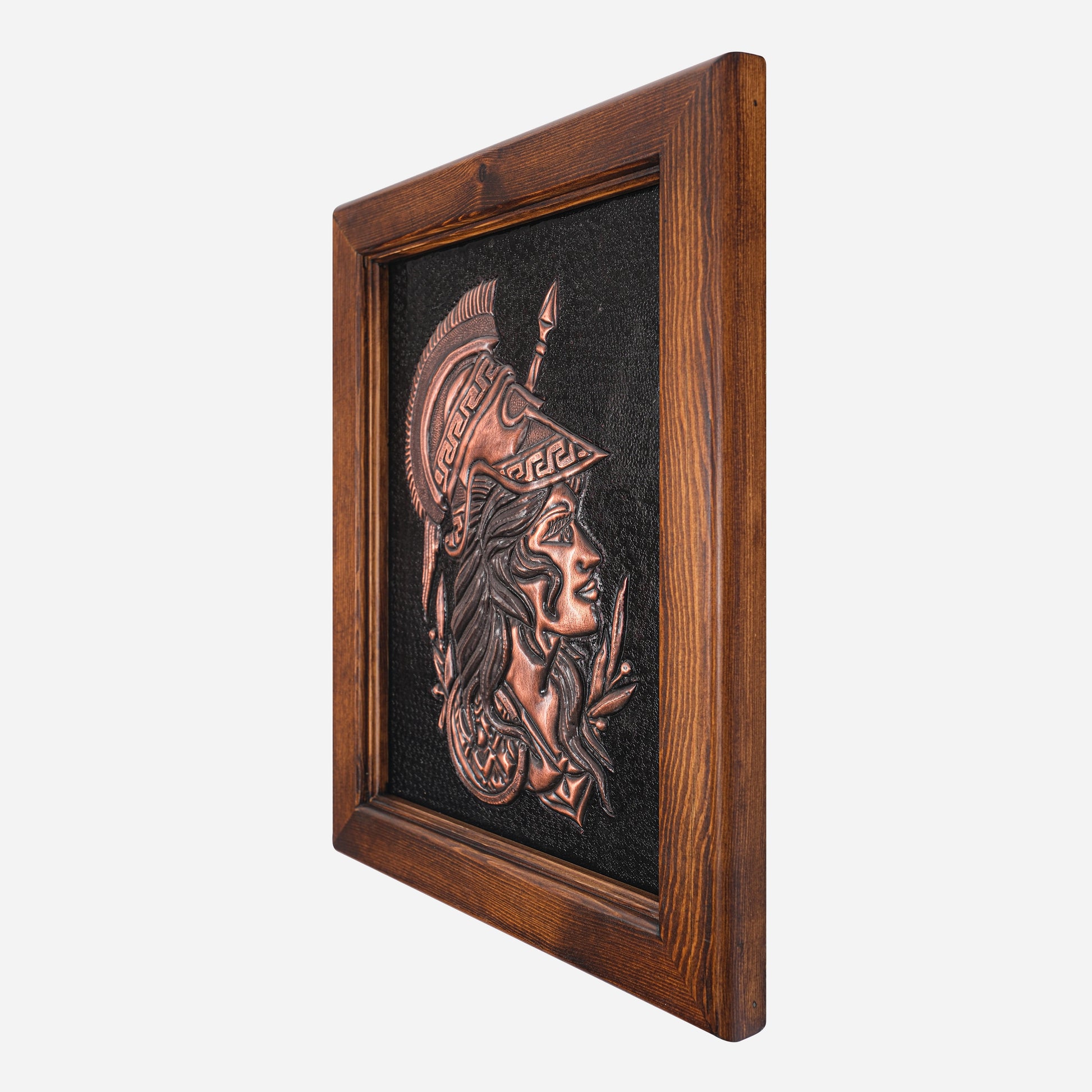 Framed Copper Artwork (Goddess of Wisdom, Athena)