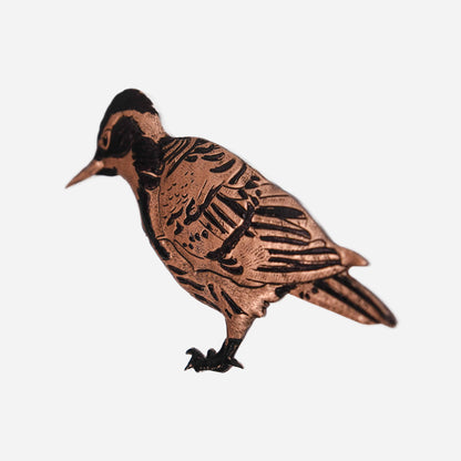 Large Copper Woodpecker Wall Art