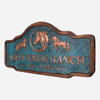 Copper Wild Horse Ranch Sign