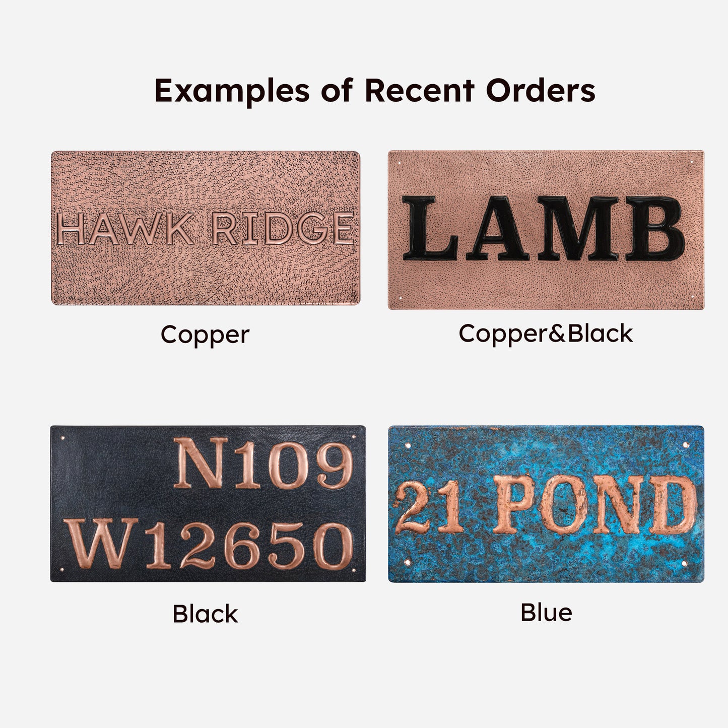 Custom Copper Wall Name Plate - Natuross