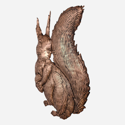 Squirrel Copper Wall Art