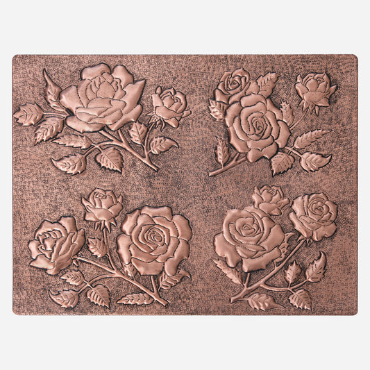 Roses Copper Wall Art 11.8x15.7"