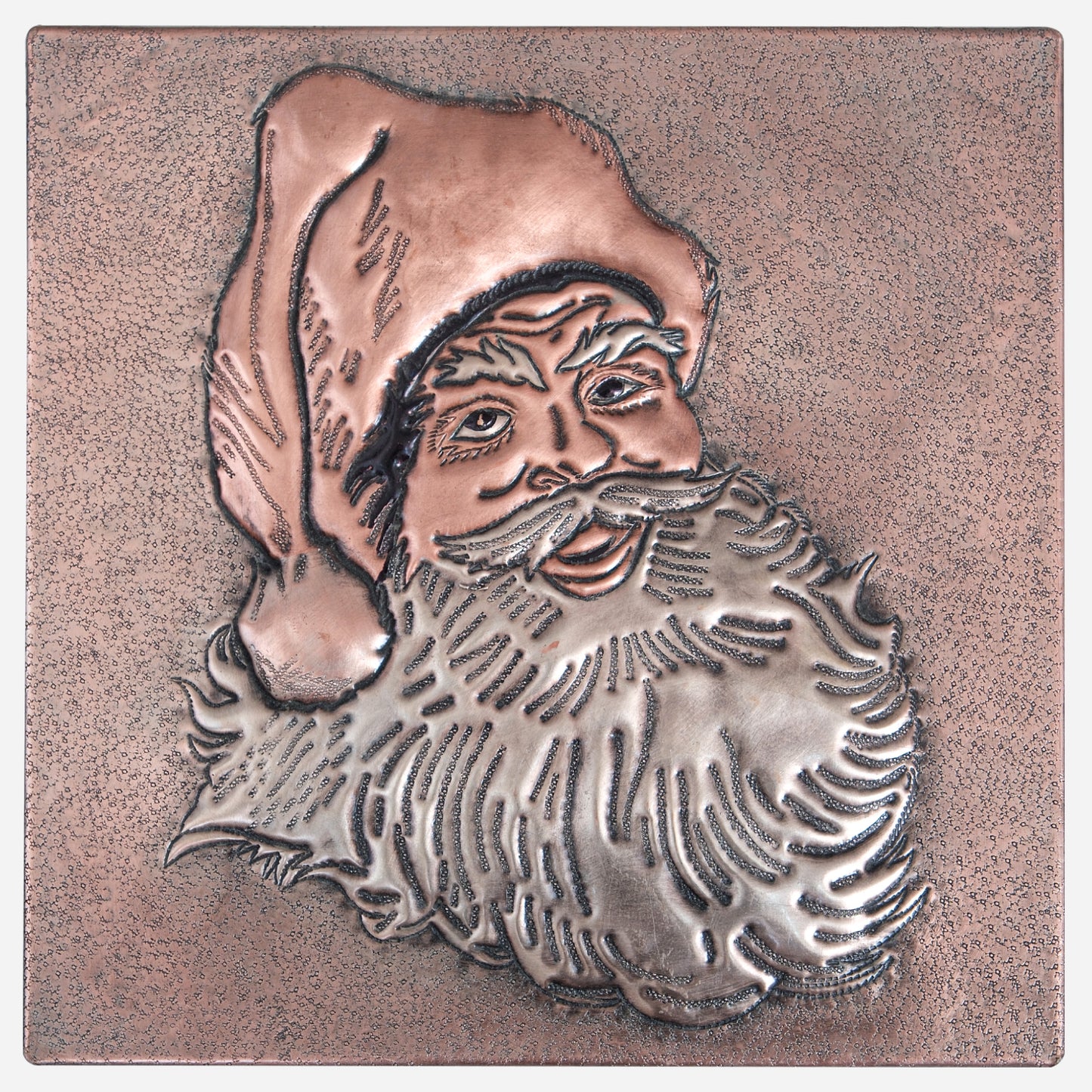 Santa Claus Copper Wall Art 11.8"x11.8"