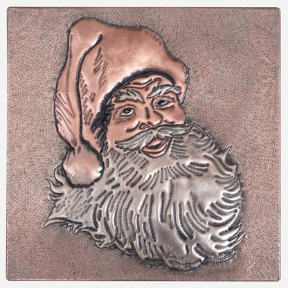 Santa Claus Copper Wall Art 11.8"x11.8" - Natuross