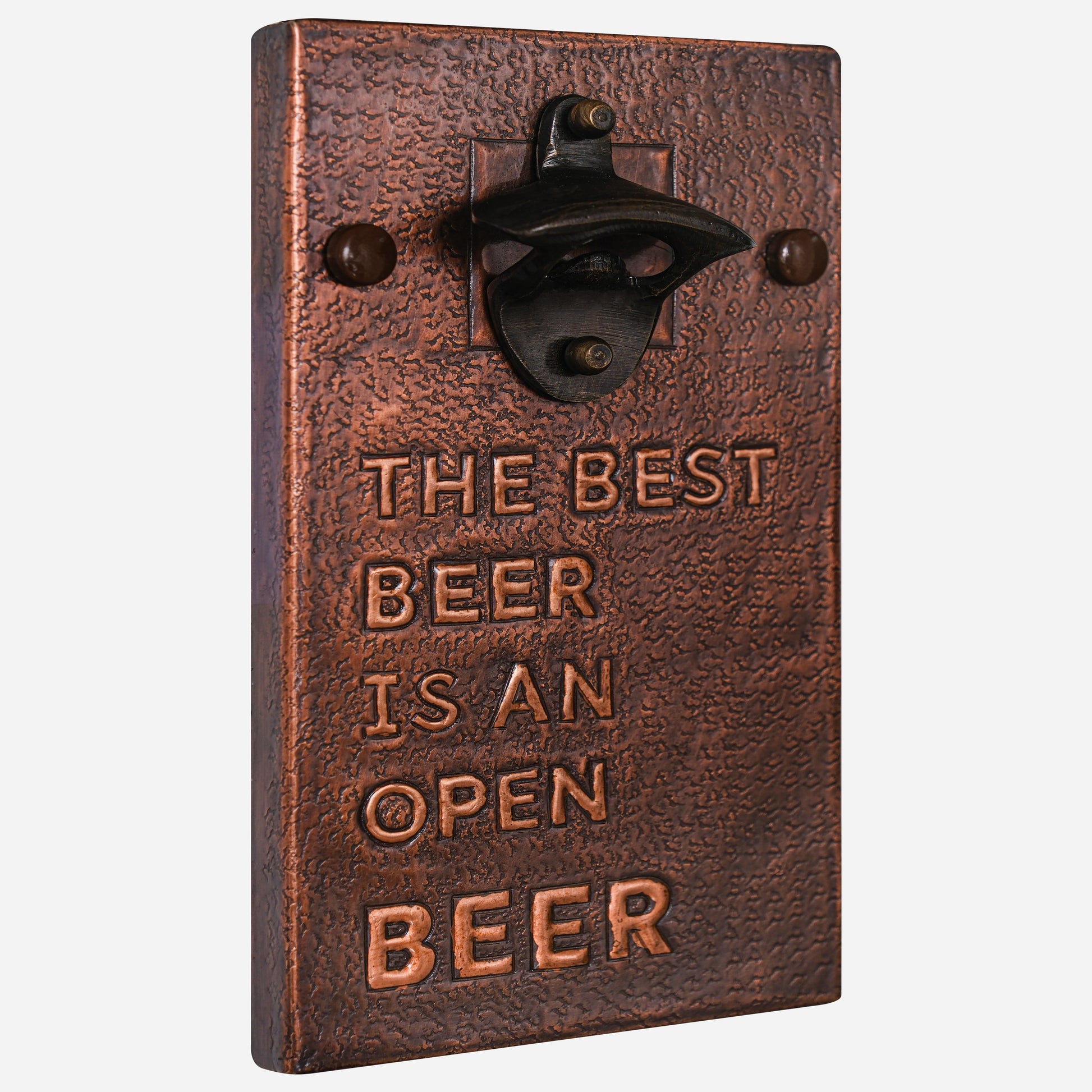 Copper Bottle Opener (Personalized, Brown Patina)