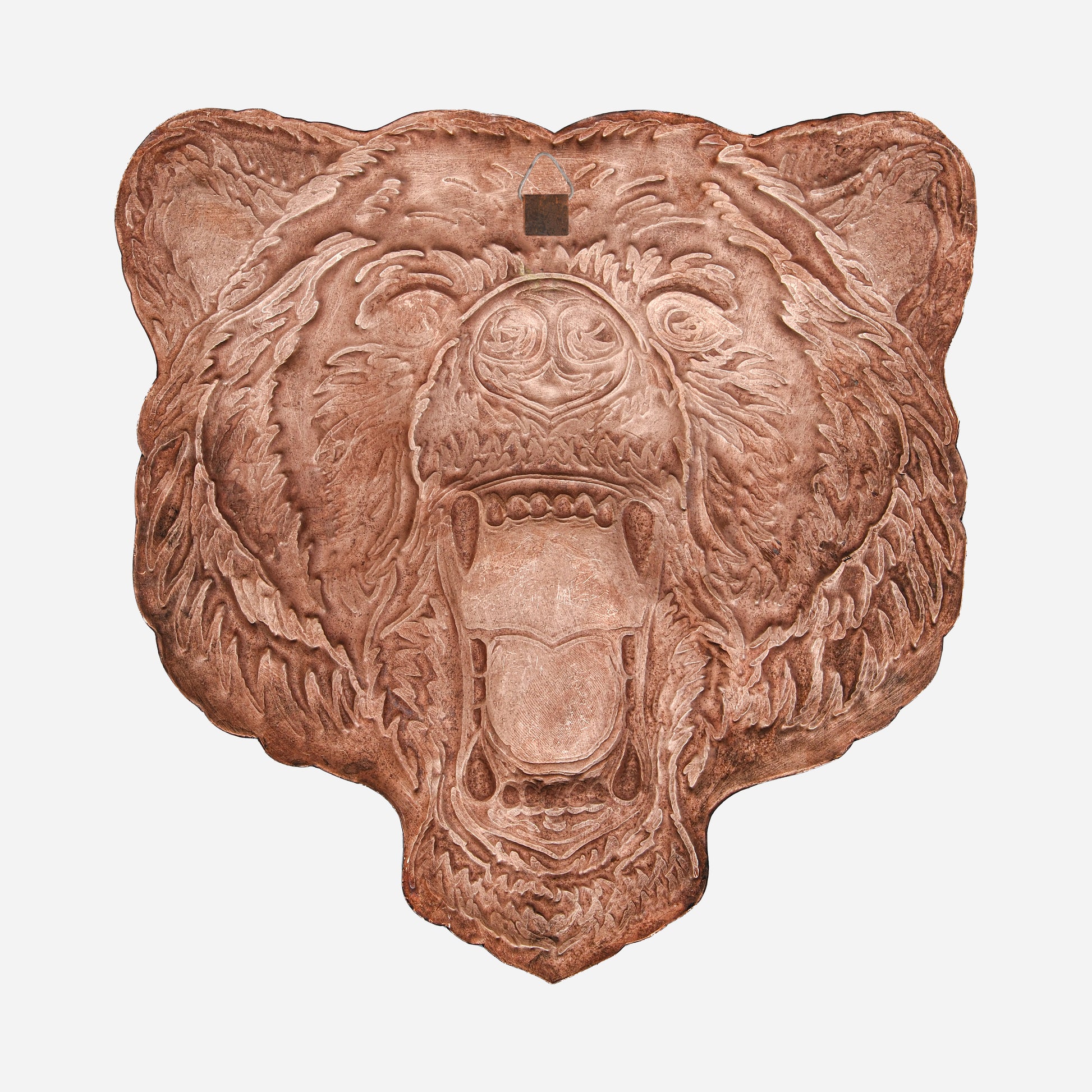 Large Bear Head Copper Wall Art