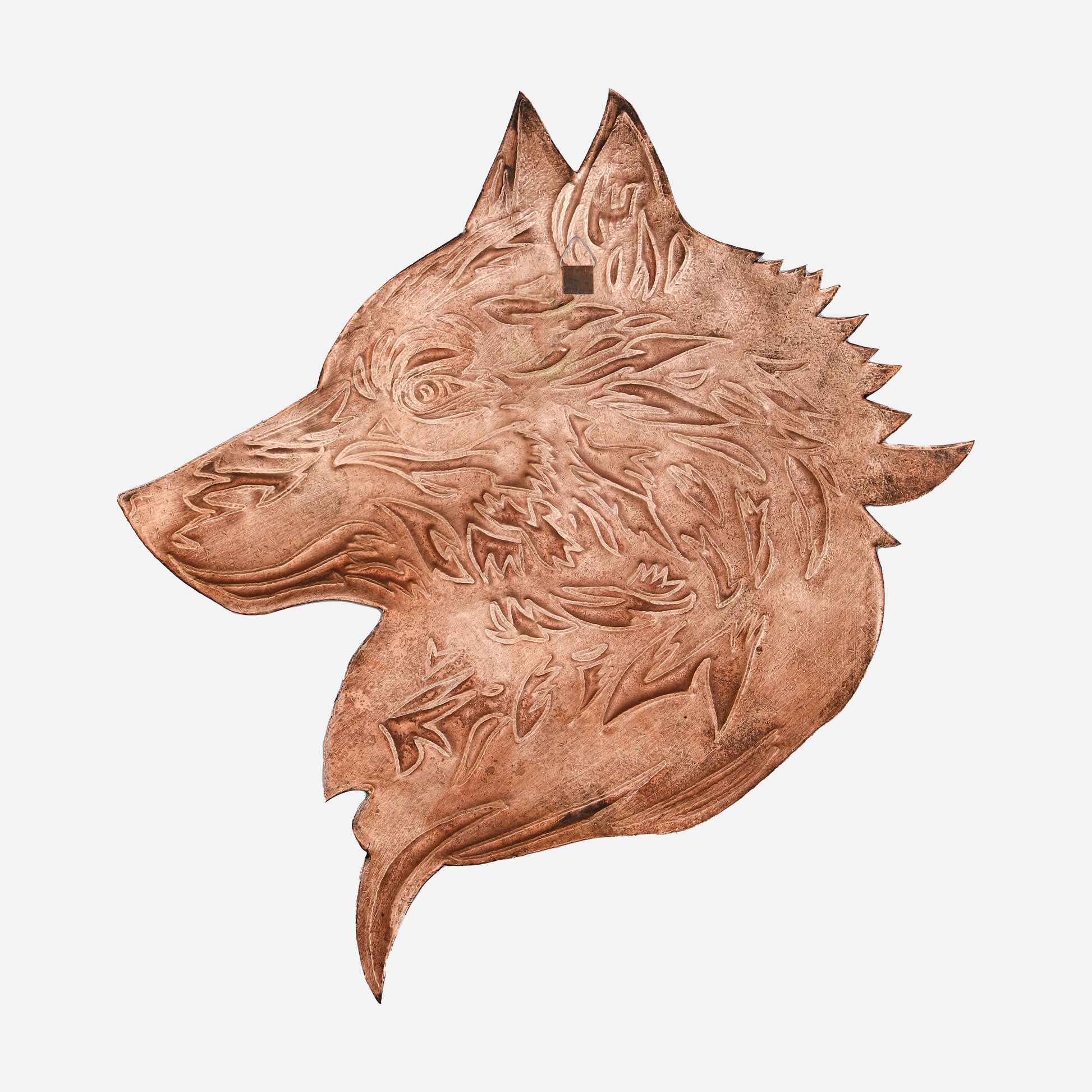 Copper Wolf Head Wall Decor