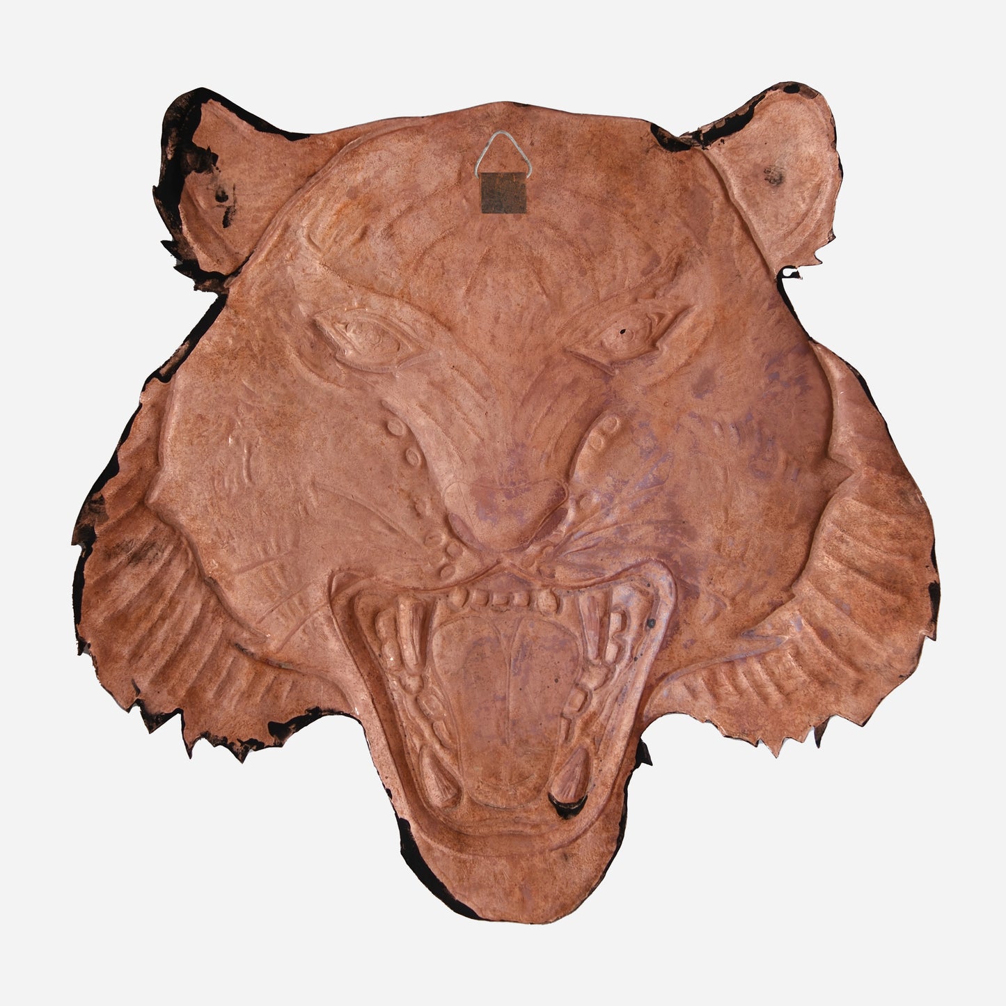 Copper Leopard Head Wall Decor