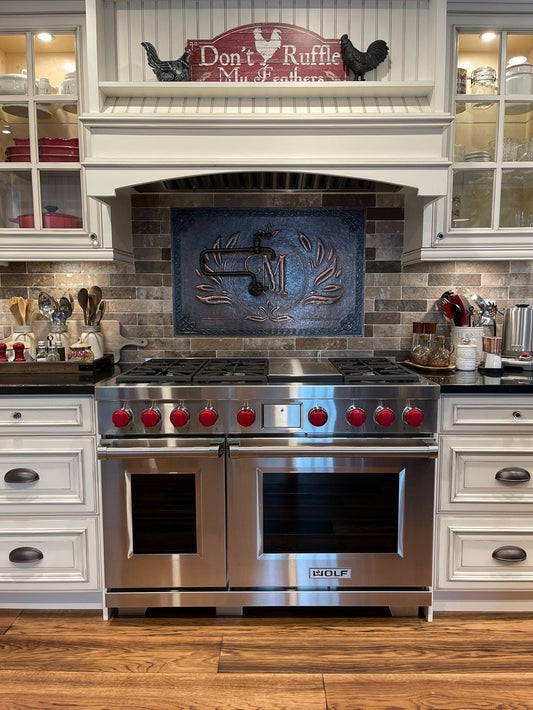 Letter Monogram with Celtic Knot Border Backsplash Tile - Natuross