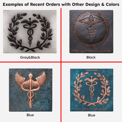 Copper Doctor Name Plate (Caduceus Symbol) - Natuross