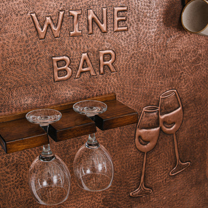 Copper Coffee Mug Holder and Wine Glass Rack (Personalized)