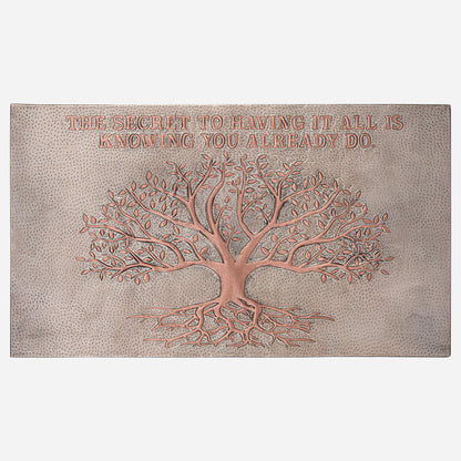 Copper Sign with Sayings (Tree and Roots) - Natuross