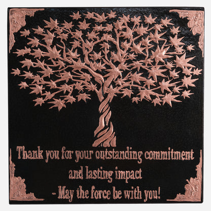 Copper Dedication Sign (Maple Tree With Victorian Border) - Natuross