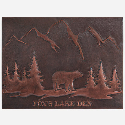 Copper Lodge Sign (Bear and Mountain Scene) - Natuross