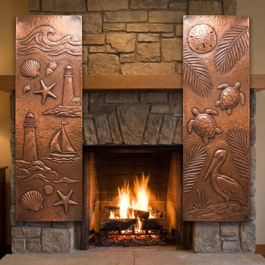 Coastal Copper Panel Pair