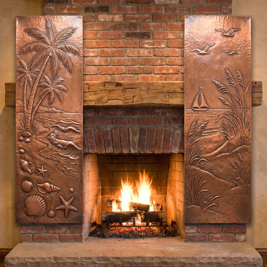 Tropical Copper Panel Pair
