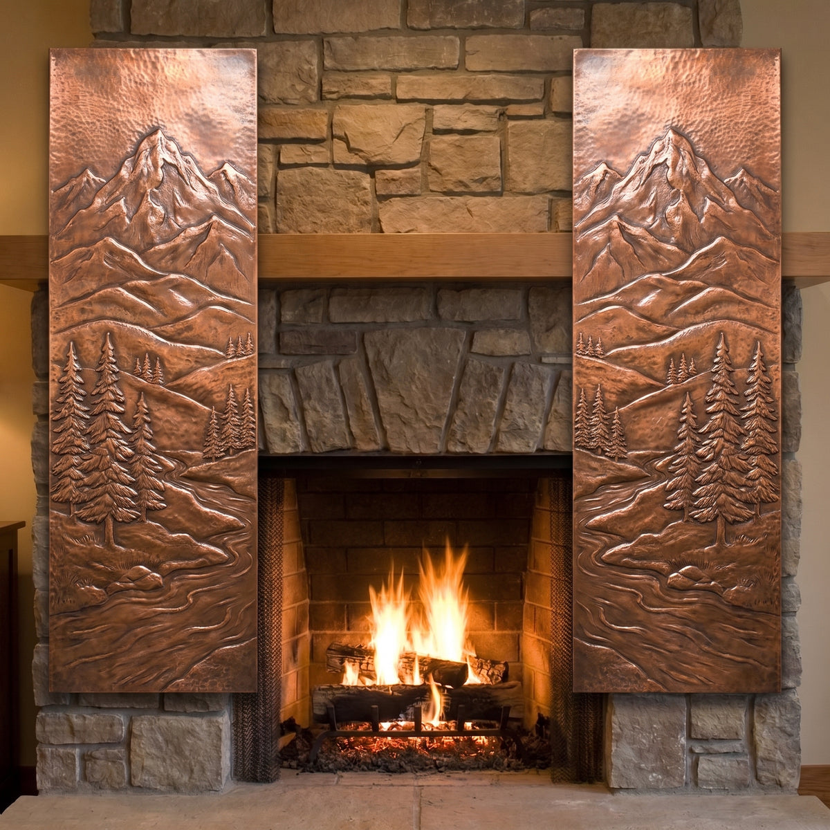 Mountain Copper Panel Pair