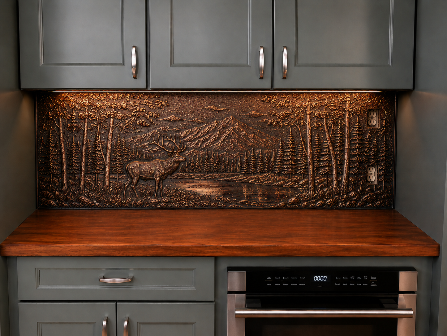 Copper Full Kitchen Backsplash Set