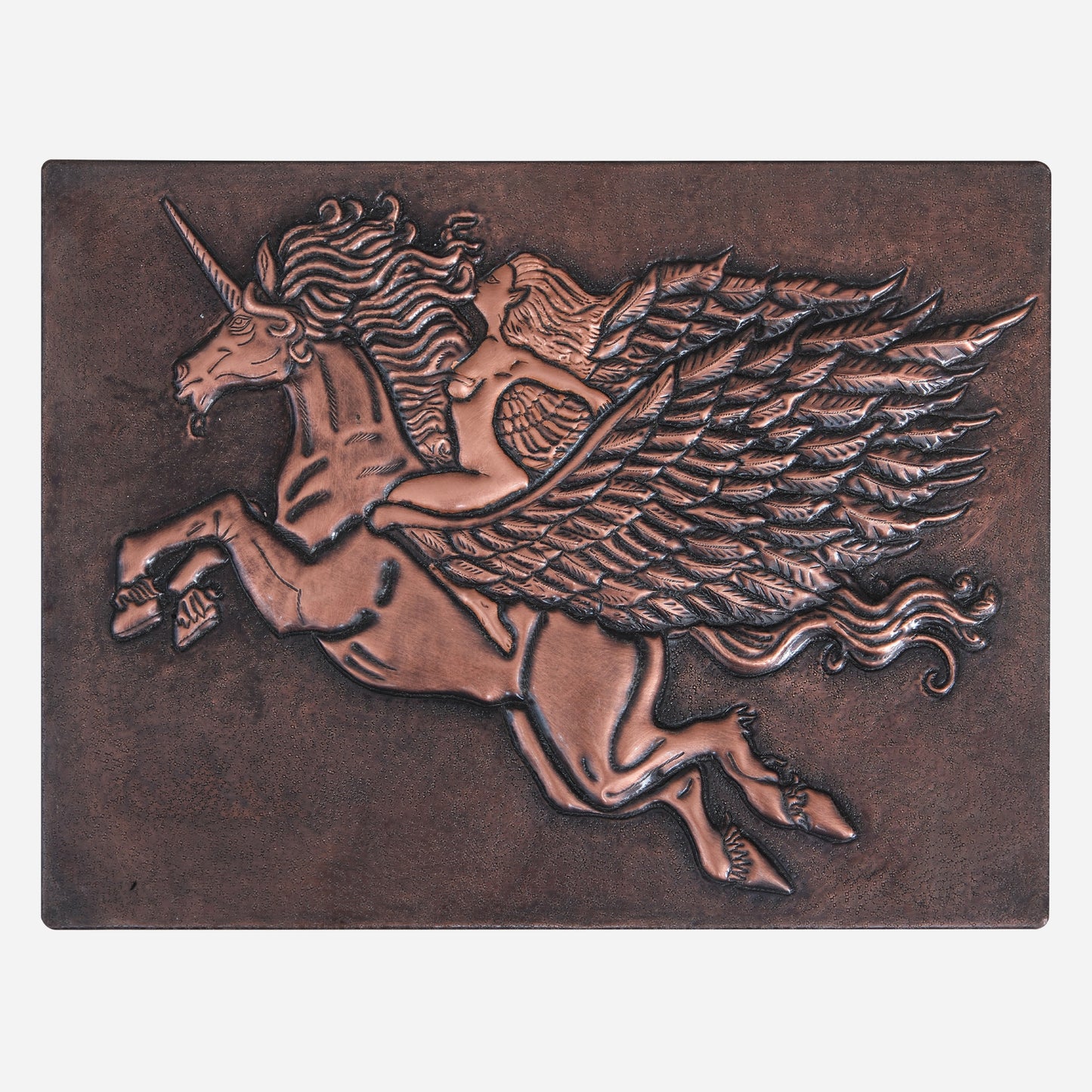 Pegasus Copper Wall Art 11.8x15.8" Brown - Natuross